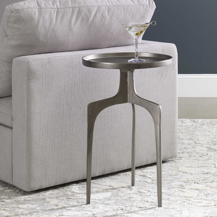 Kenna Accent Table, Nickel