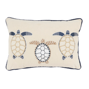 Embroidered Turtles Pillow - Cover