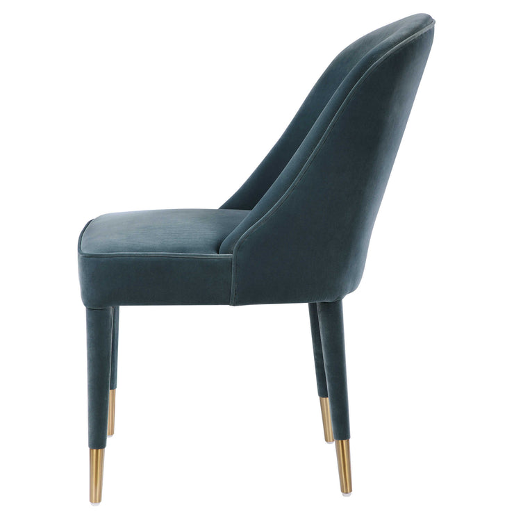 Blue Brie Armless Chair, Set of Two
