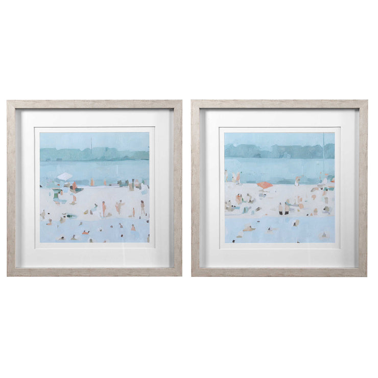 Sea Glass Sandbar Framed Prints S/2