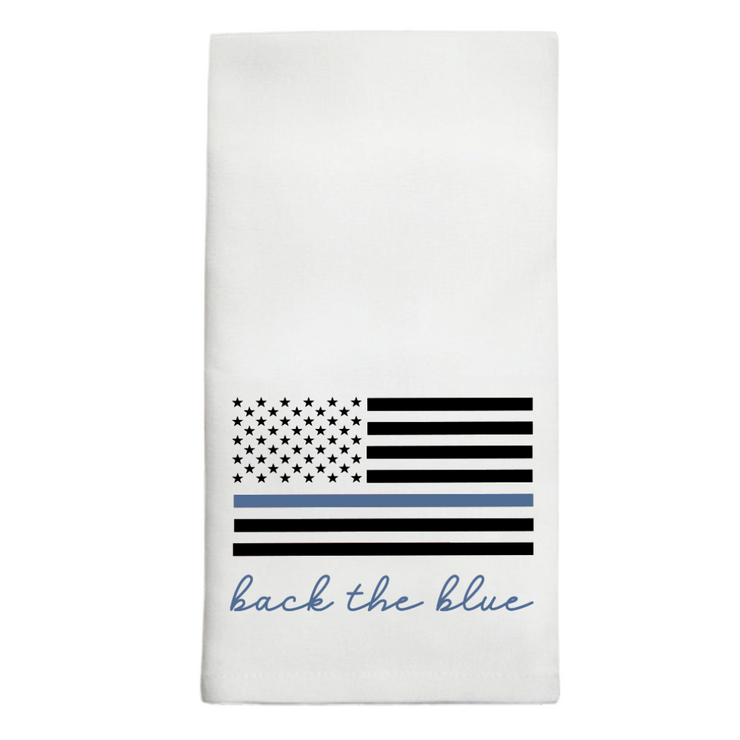 Thin Blue Line Flag Tea Towel